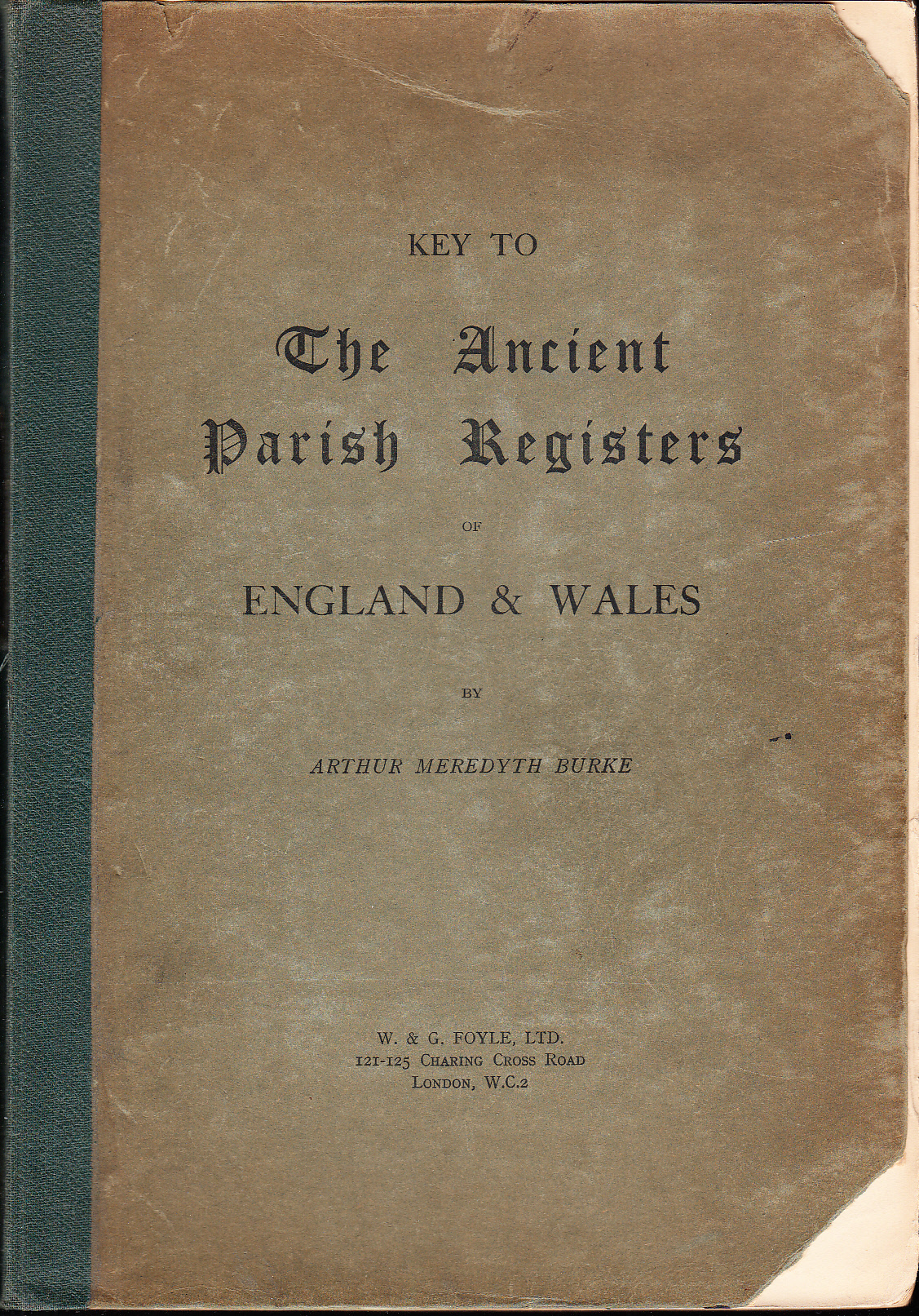 Key to the ancient parish registers of England & Wales.