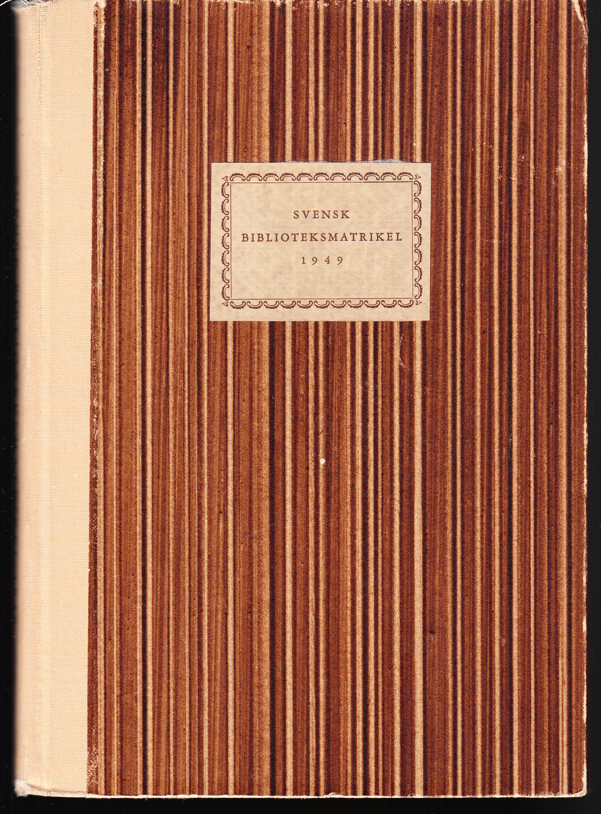 Svensk biblioteksmatrikel 1949. På uppdrag av Sveriges Allmänna Biblioteksförening redigerad av Carl-Thore Fries.