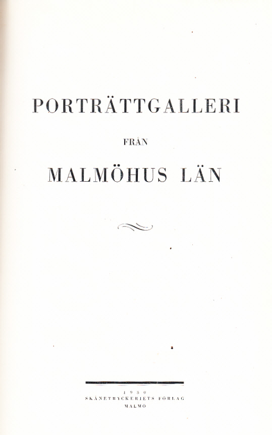 Porträttgalleri från Malmöhus län.