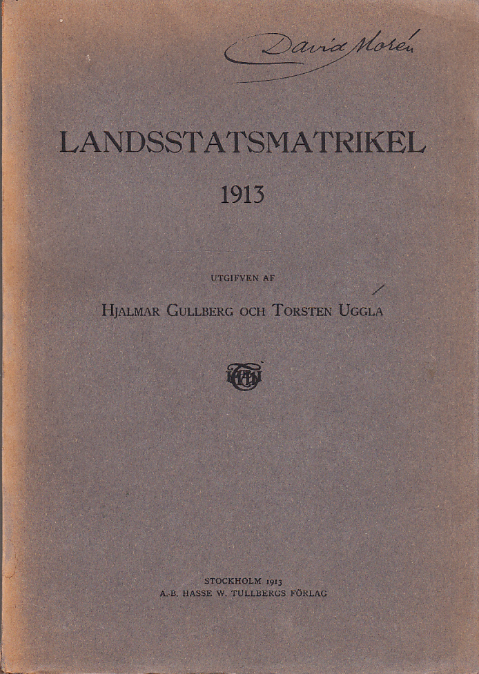 Landsstatsmatrikel 1913.