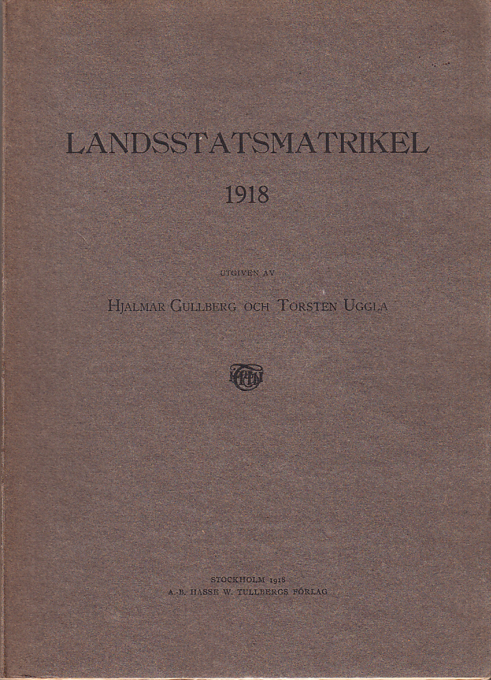 Landsstatsmatrikel 1918.