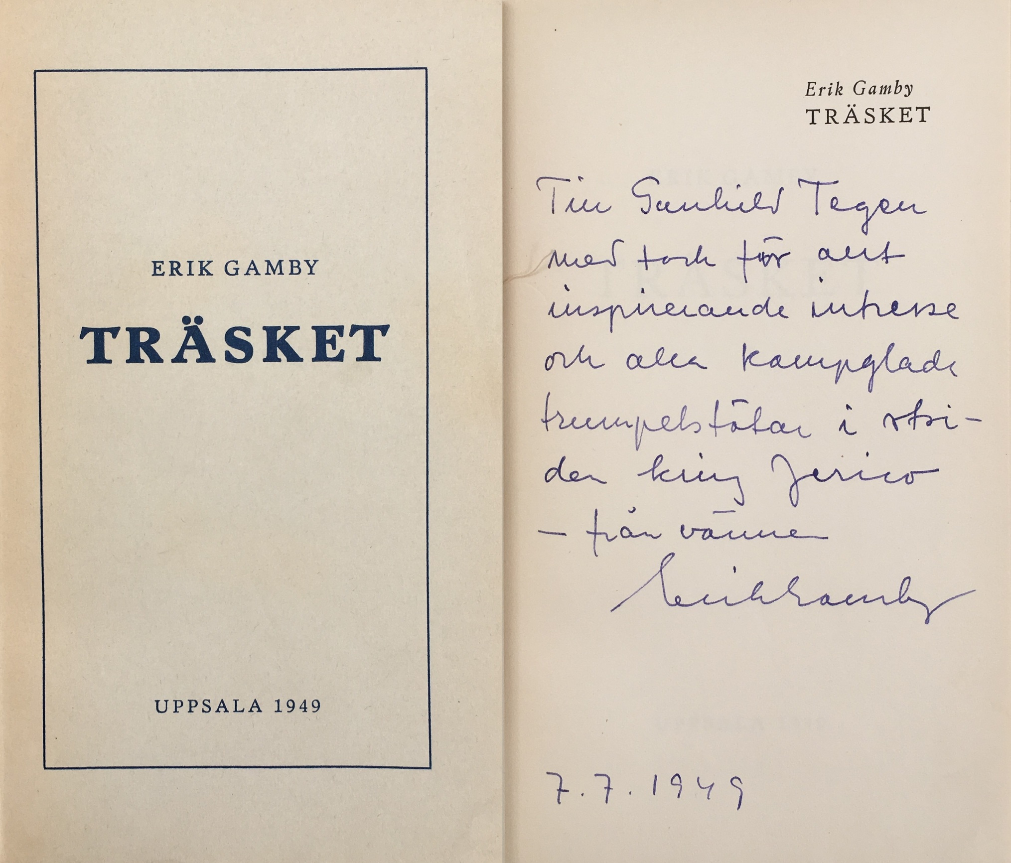 Träsket. [En bok om författarskapets villkor. En skön och nyttig undervisning om författare, förläggare, bokhandlare och tidningsutgivare samt om litterär, musikalisk, konstnärlig och fotografisk äganderätt. Utg. av Frilansens Förlag].