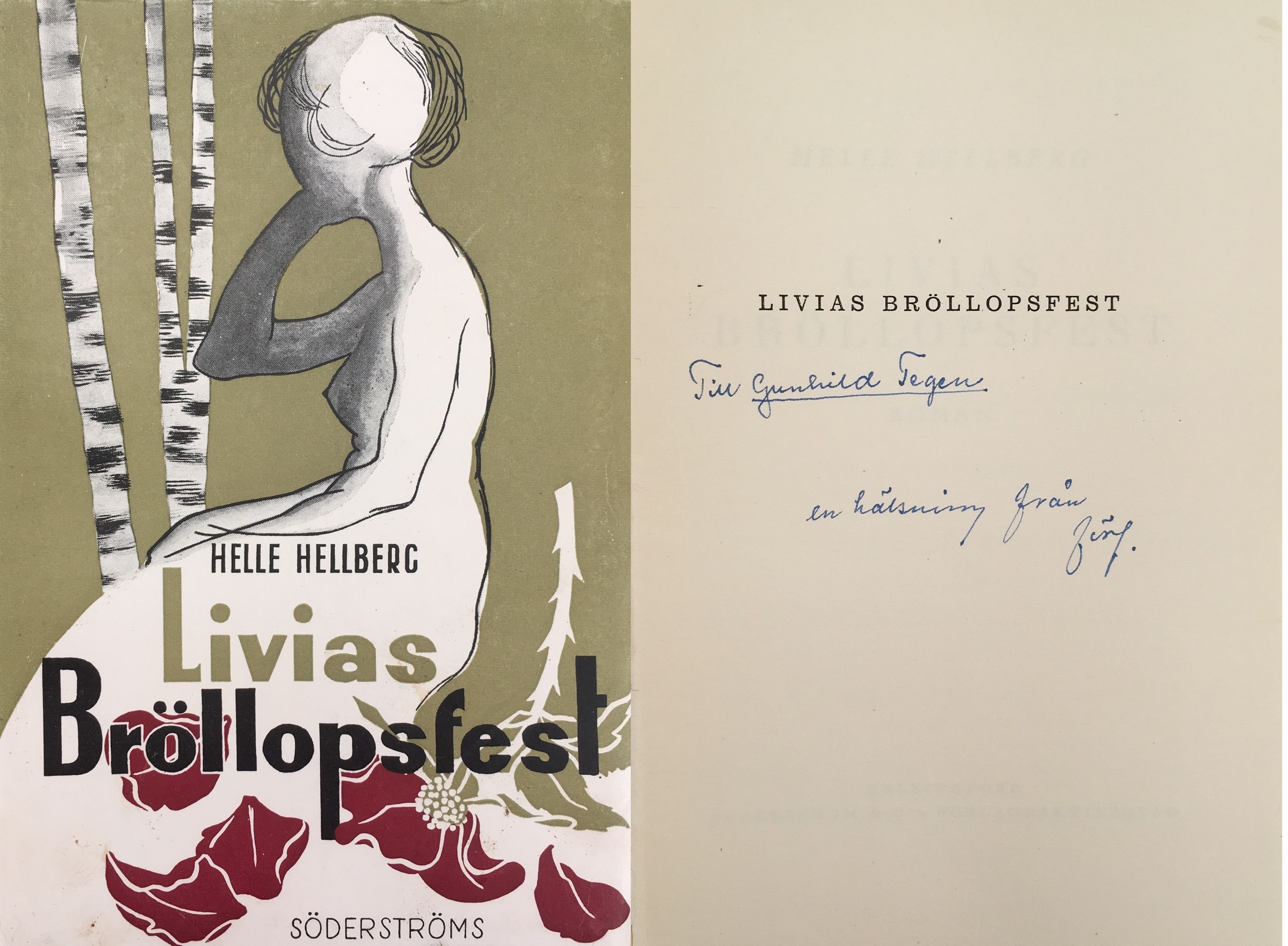 Livias bröllopsfest. Roman. [Utg. av] Söderström & C:o förlagsaktiebolag.