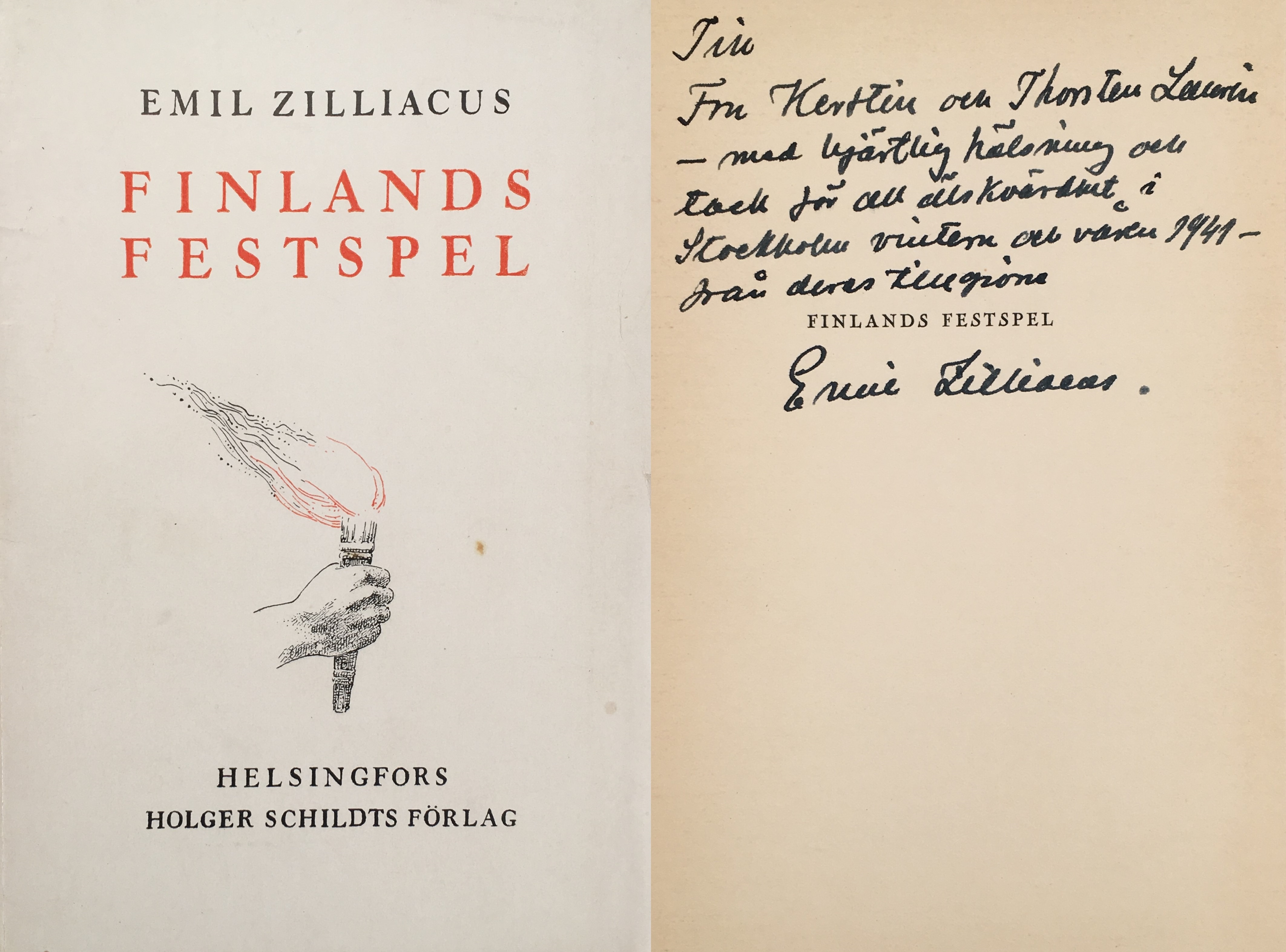 Finlands festspel. Ett knippe tidsdikter. Andra upplagan. [Utg. av] Holger Schildts förlag.