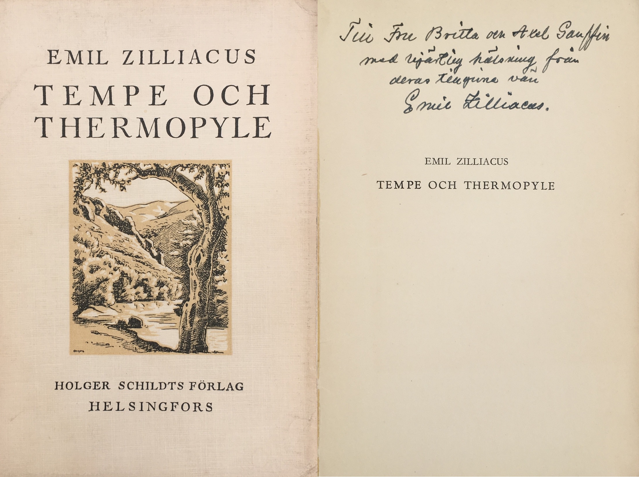 Tempe och Thermopyle. Resebilder. [Utg. av] Hugo Gebers förlag.