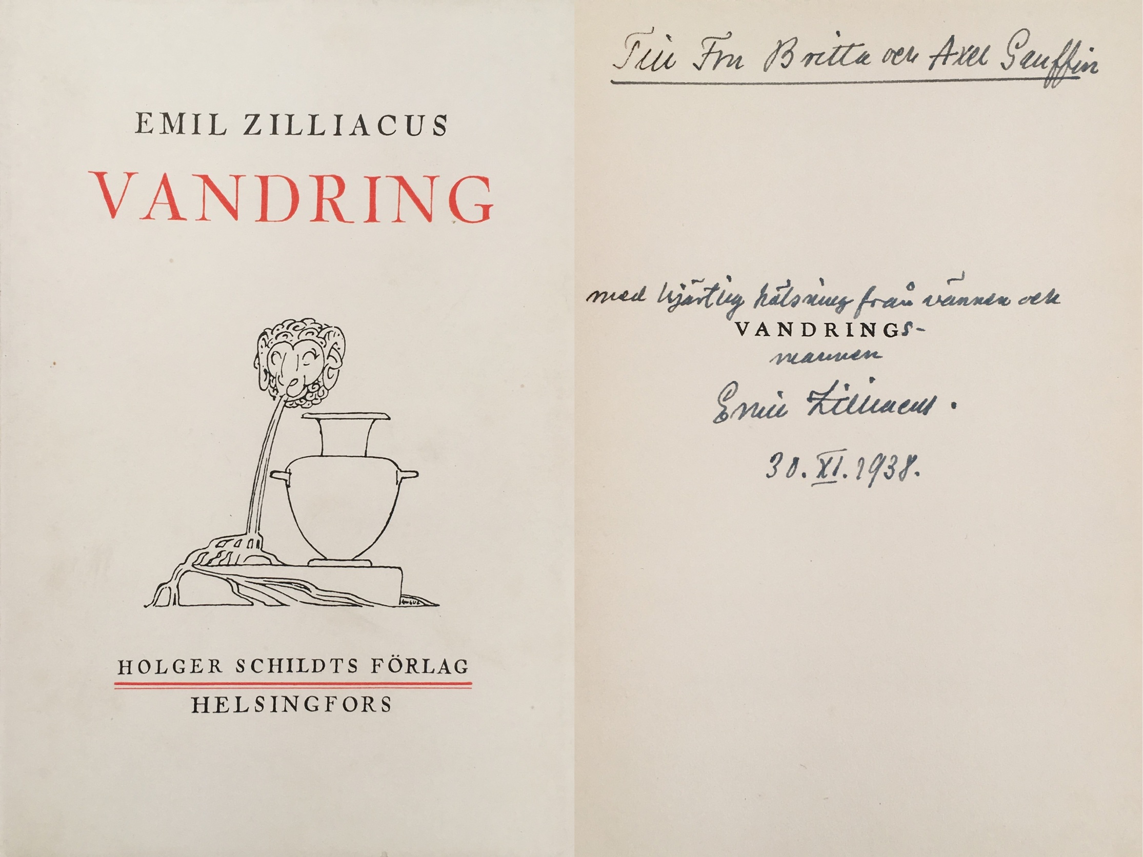 Vandring. [Utg. av] Holger Schildts förlag.
