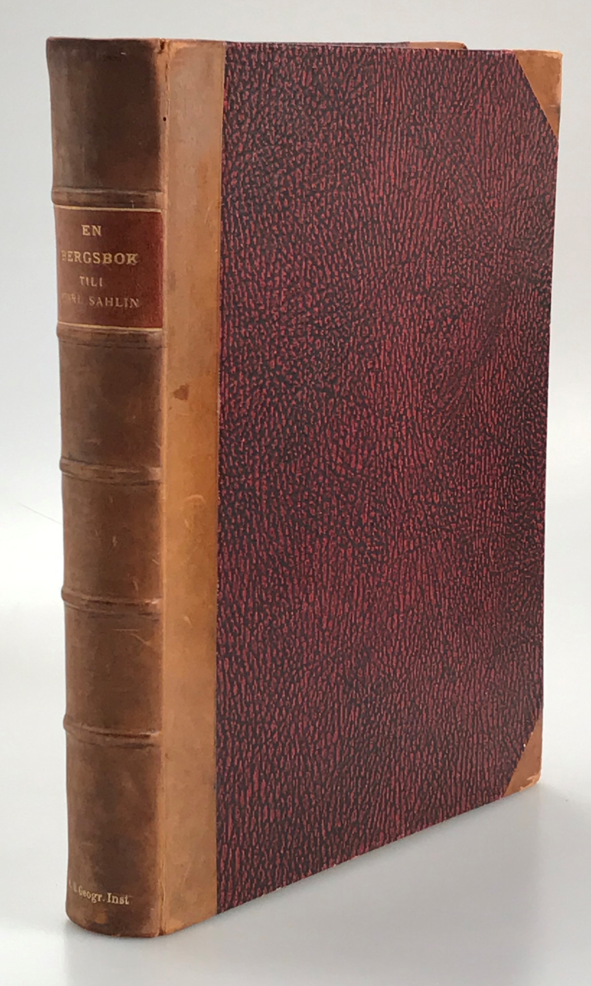 En bergsbok. Några studier över svensk bergshantering tillägnade Carl Sahlin 15/12 1921.