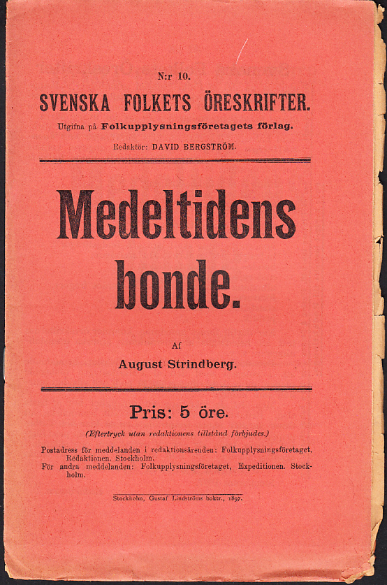 Medeltidens bonde. [Utg. av] Folkupplysningsföretaget.