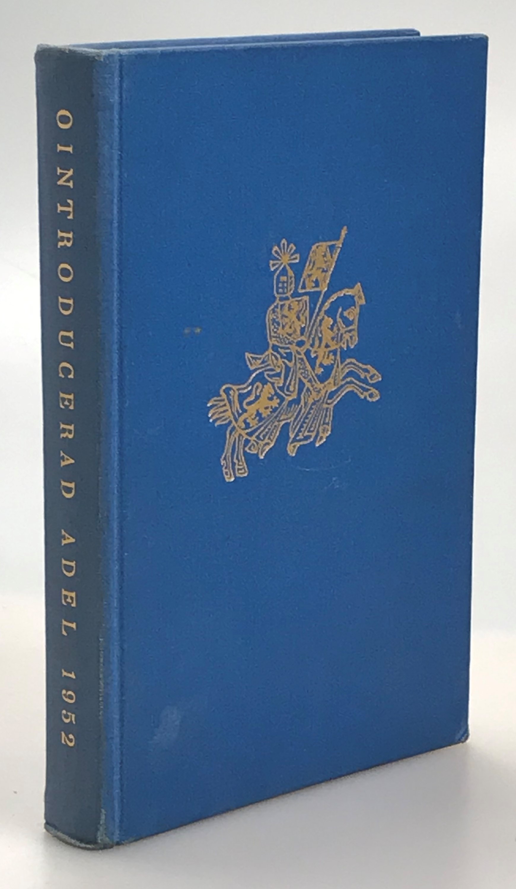 Kalender över ointroducerad adels förening 1952. Utgiven av föreningens styrelse.