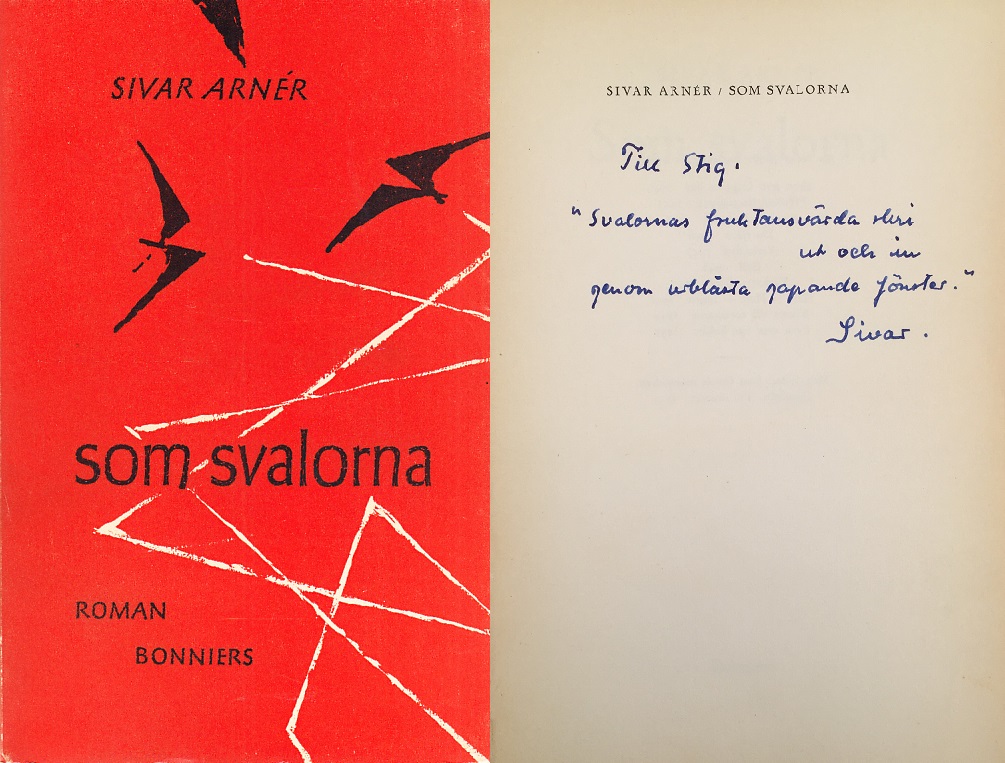 Som svalorna. [Roman]. [Utg. av] Bonniers.