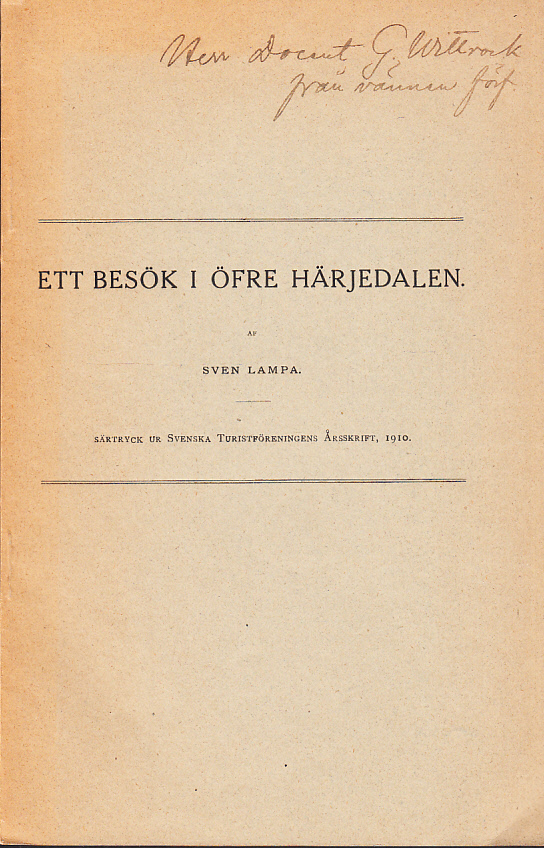 Ett besök i Öfre Härjedalen [= rubrik].