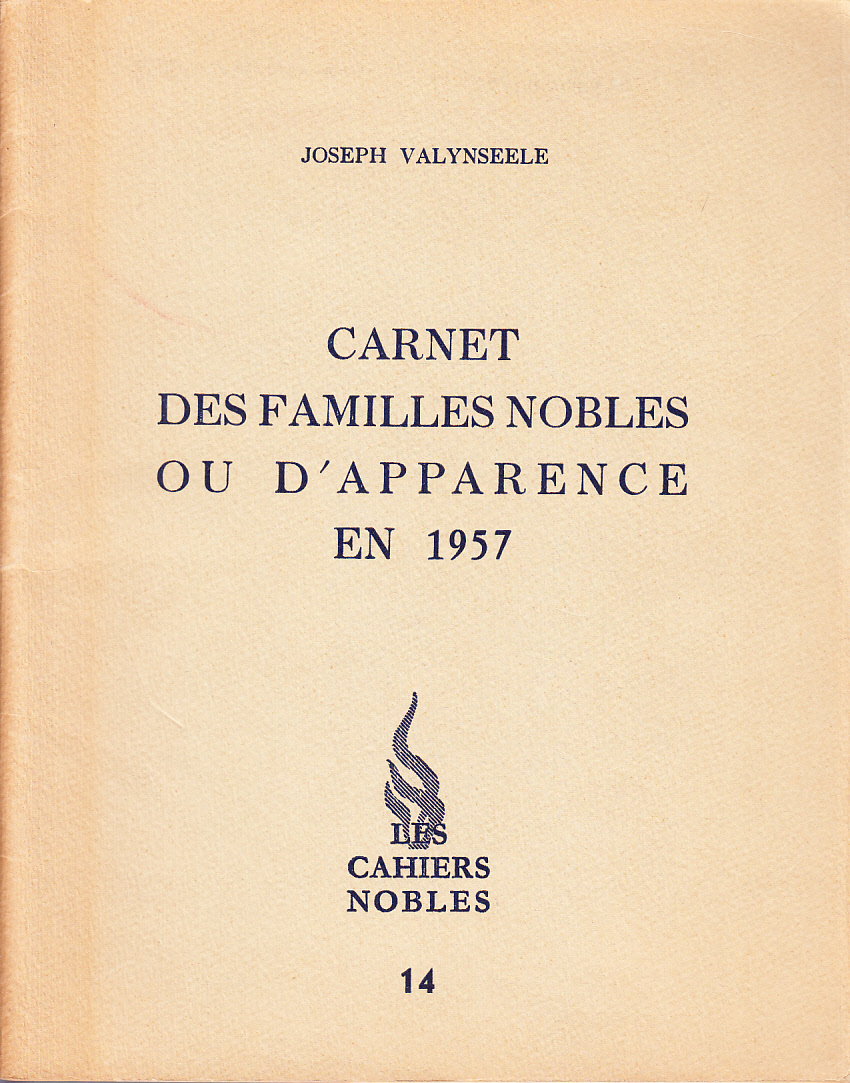 Carnet des Familles Nobles ou d’Apparene en 1957.