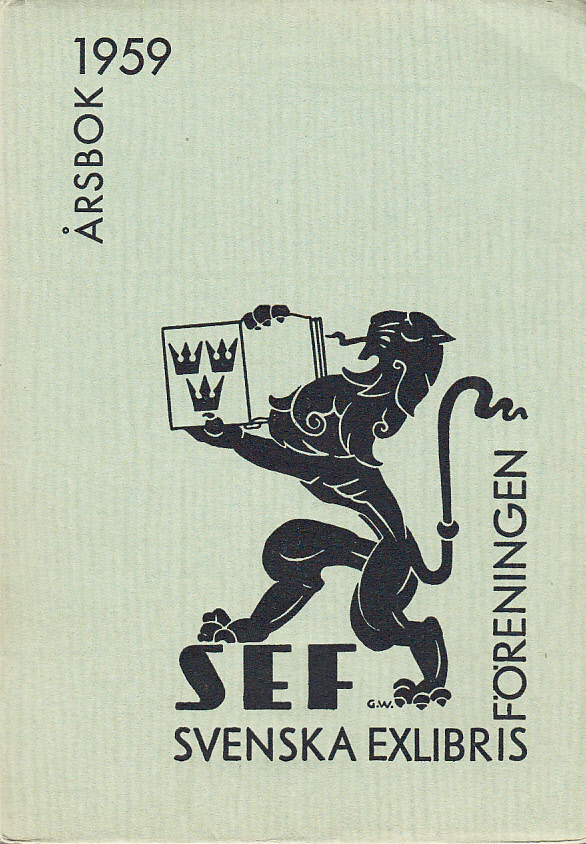 Svenska Exlibrisföreningens Årsbok 1959 under redaktion av Brita Stina Nordin-Pettersson.