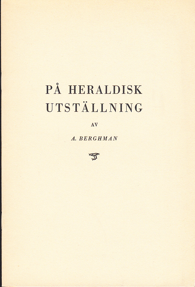 På heraldisk utställning [= rubrik].