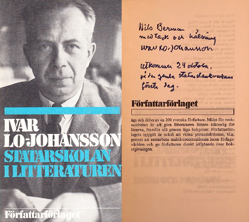Statarskolan i litteraturen. Idéer och program. [Utg. av] Författarförlaget.