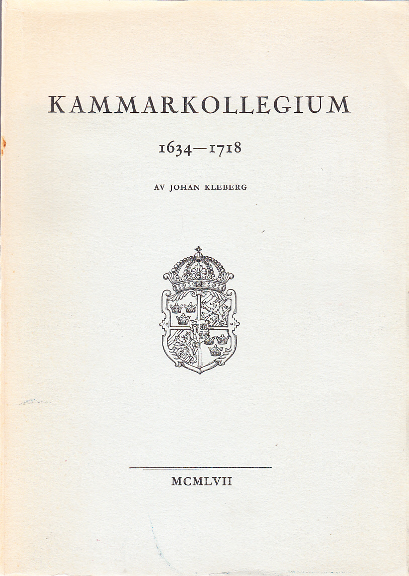 Kammarkollegium 1634-1718.