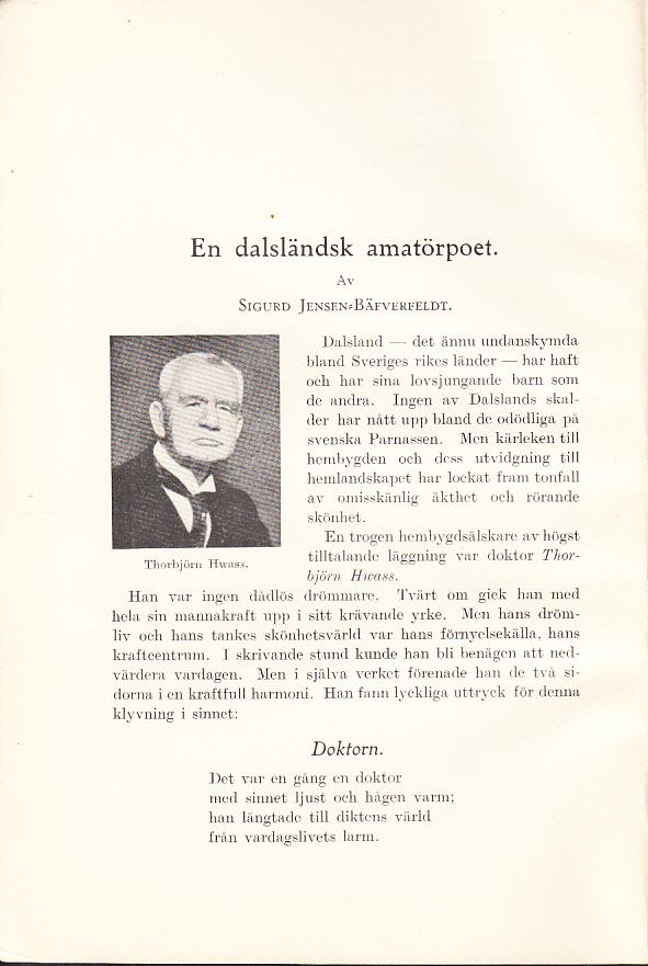 En dalsländsk amatörpoet [= rubrik].
