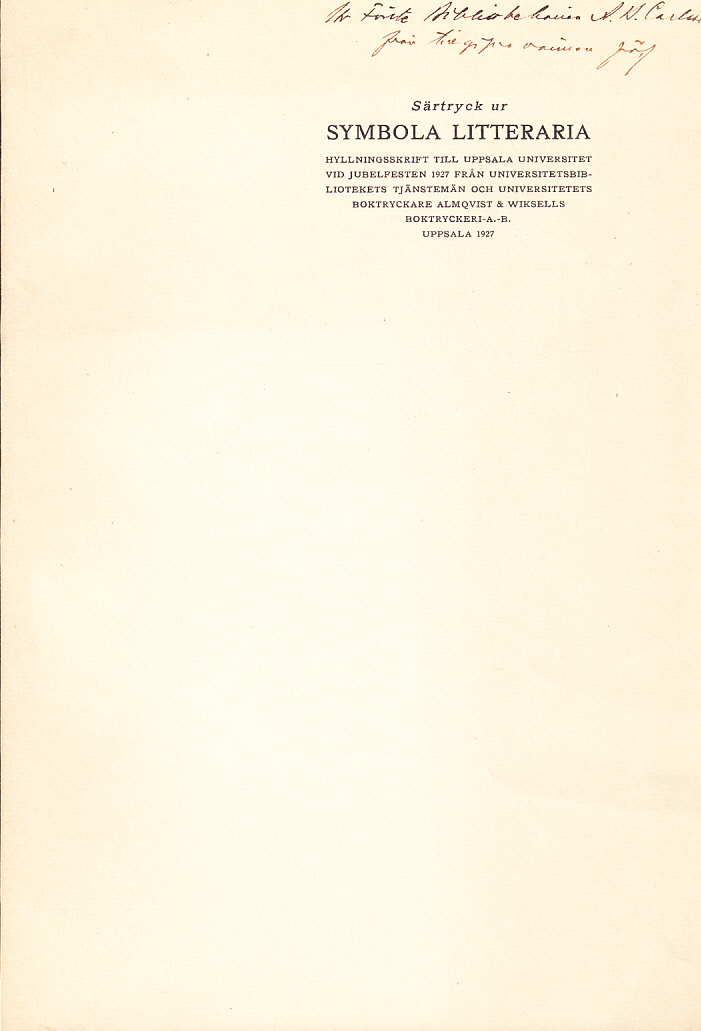 Den moderna vitterhetens introduktion i Uppsala universitetsbibliotek. Några anteckningar till belysning av Jacob Fredrik Neikters litterära kosmopolitism [= rubrik].