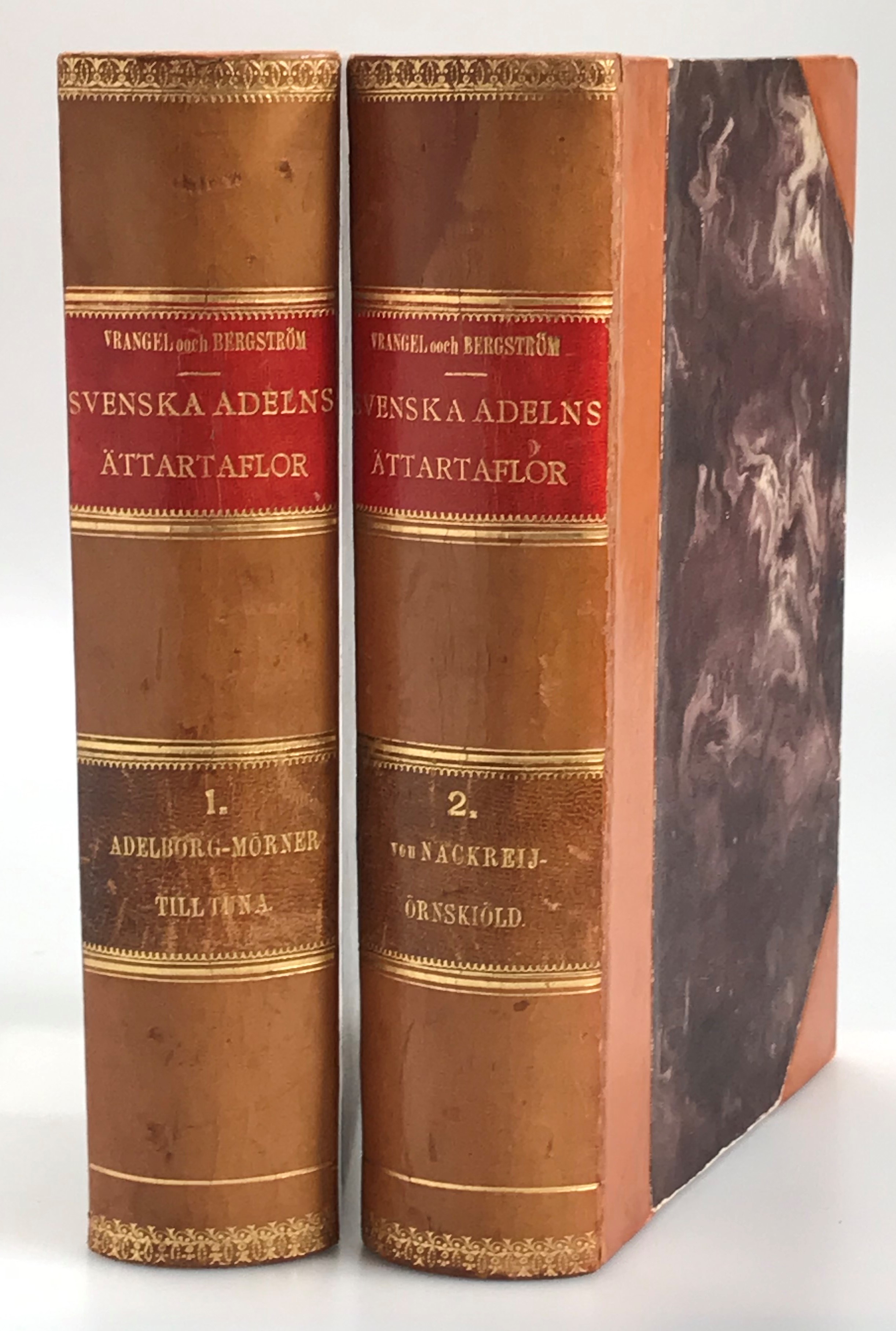 Svenska adelns ättar-taflor ifrån år 1857. Del I. Adelborg-Mörner. [... Del II. von Nackreij-Örnsköld. + Register + Supplement].