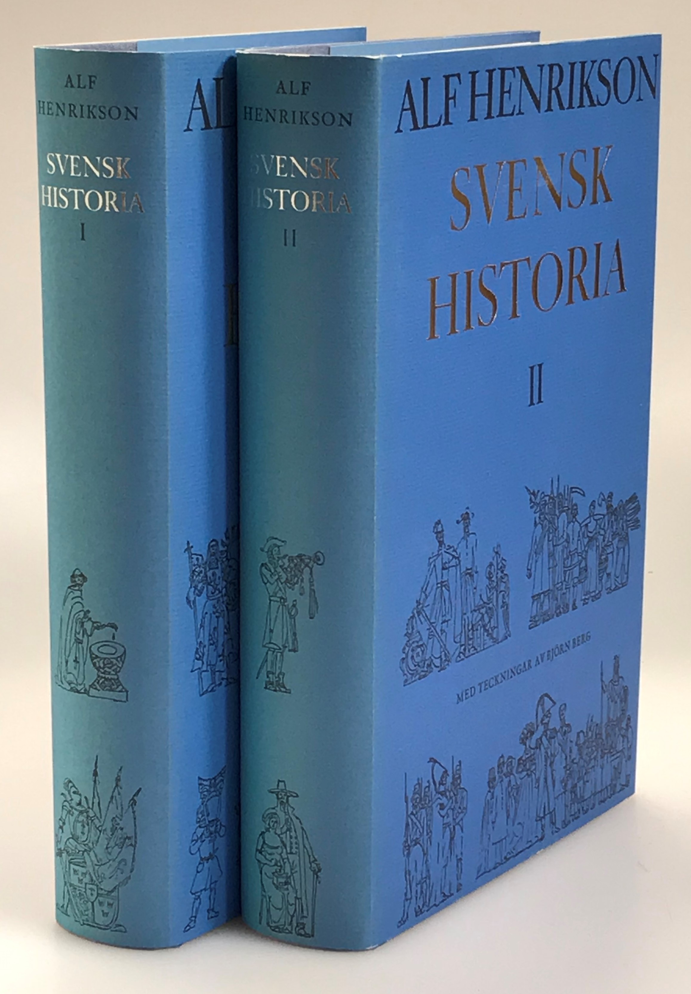 Svensk historia. I-II. Med teckningar av Björn Berg. [Utg. av] Bonniers.