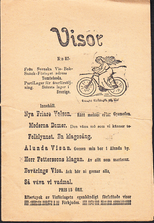Visor. [Utg. av] Svenska Vis-, Bok-, Snäckförlaget.