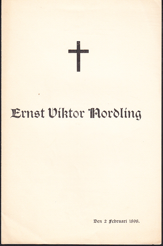 Ernst Viktor Nordling. Den 2 februari 1898.