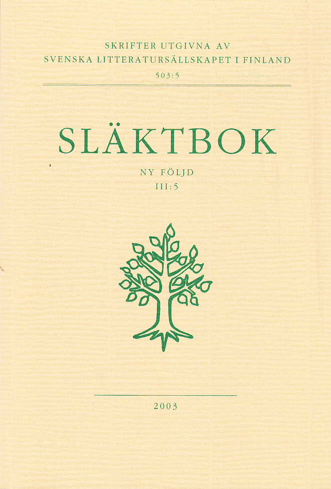 Släktbok. Ny Följd. III:5. Utg. av Jarl Pousar.