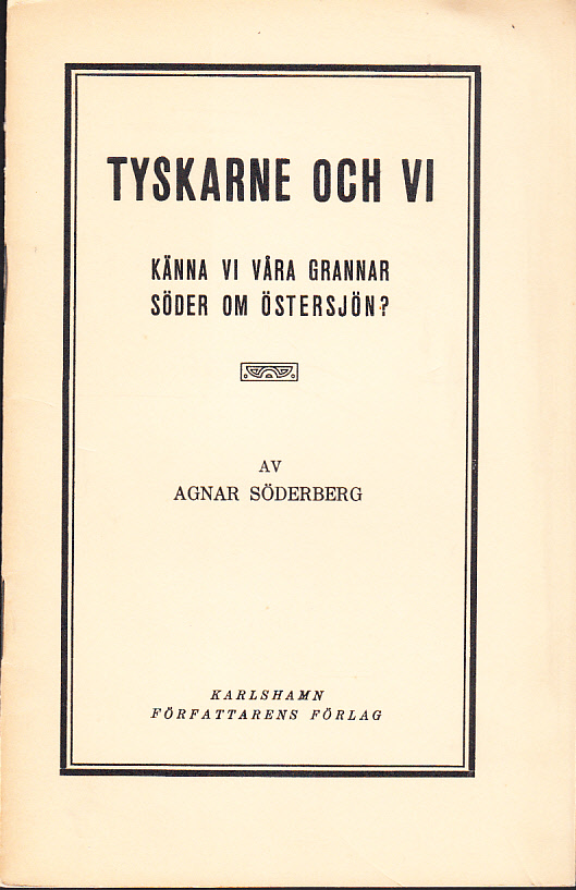 Tyskarne och vi. Känna vi våra grannar söder om Östersjön?