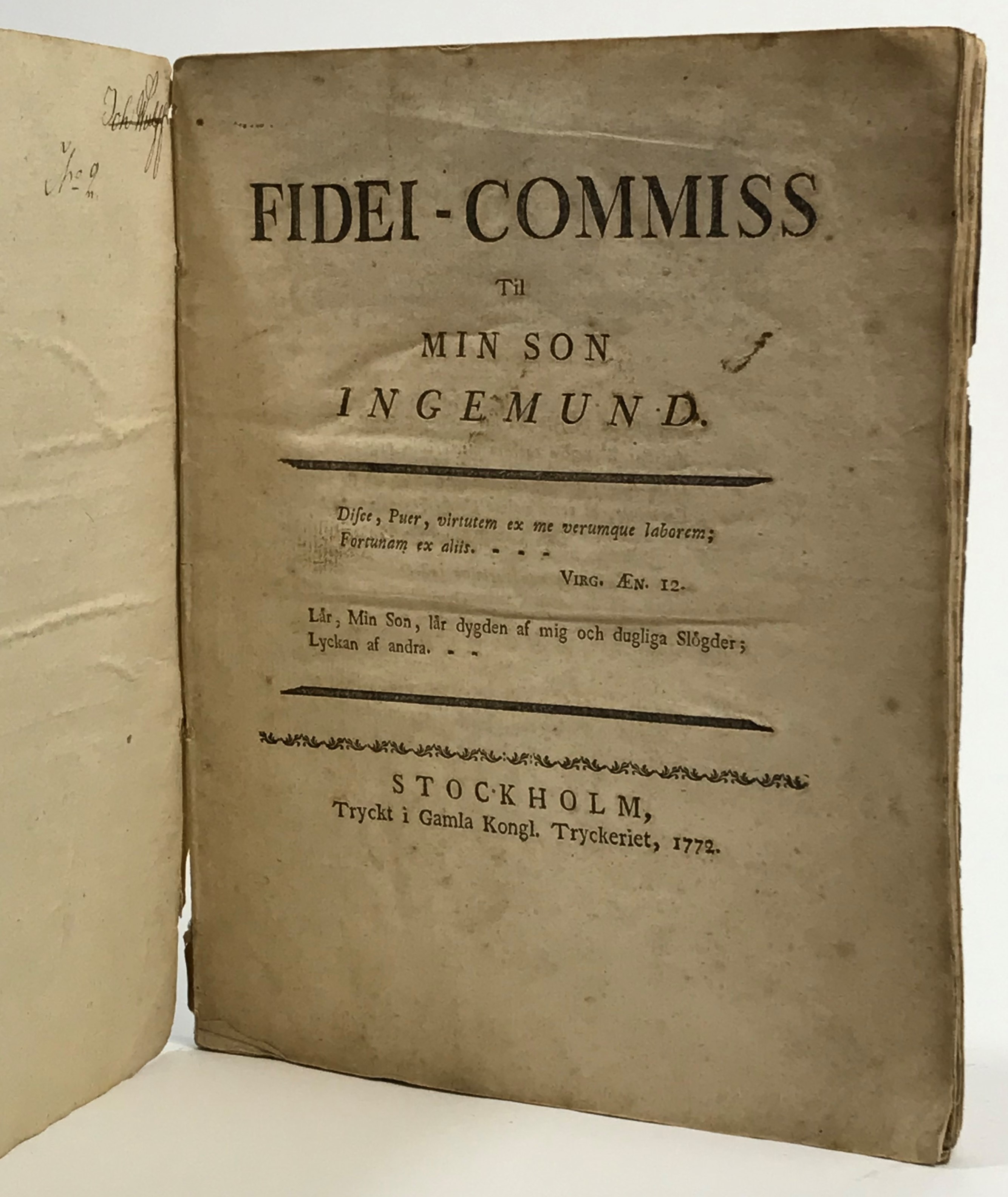 Fidei-commiss til min son Ingemund.