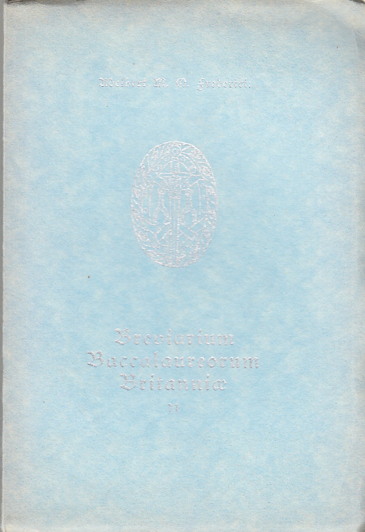 Breviarium Baccalaureorum Britanniæ [av Adelbert M.O. Frederici]. [Del] II.