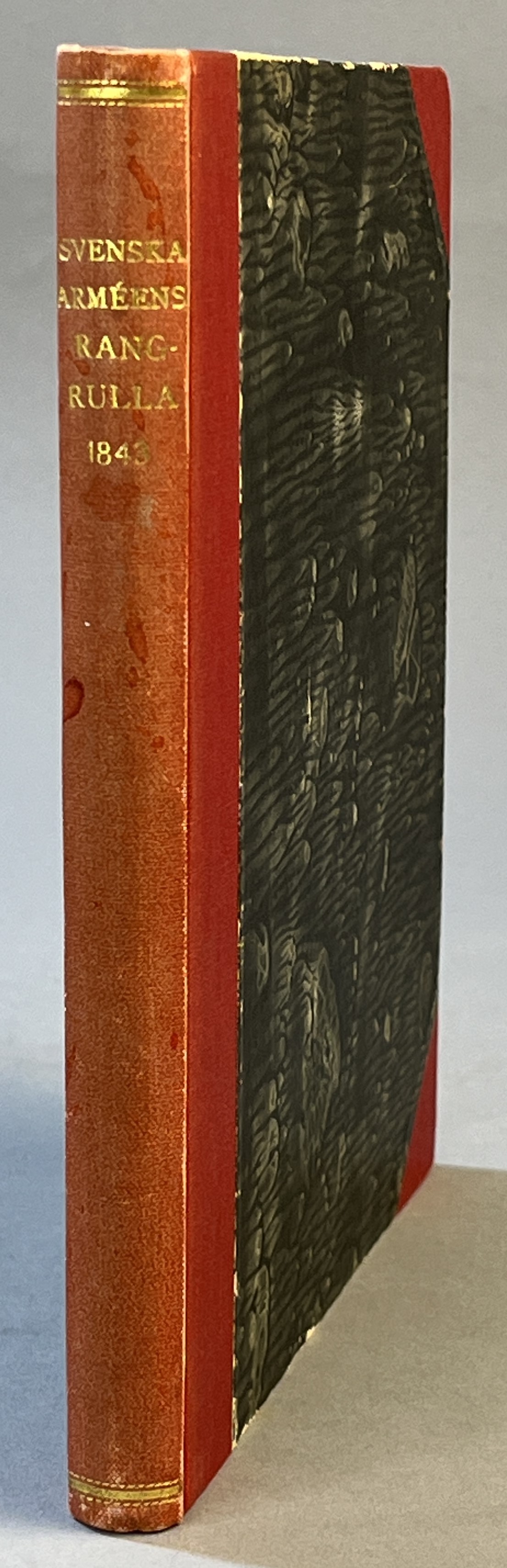 Svenska arméens anciennetets- tour- och rang-rulla år 1843 / på kongl. maj:ts nådigste befallning upprättad af Landtförsvars-departementets commando-expedition.