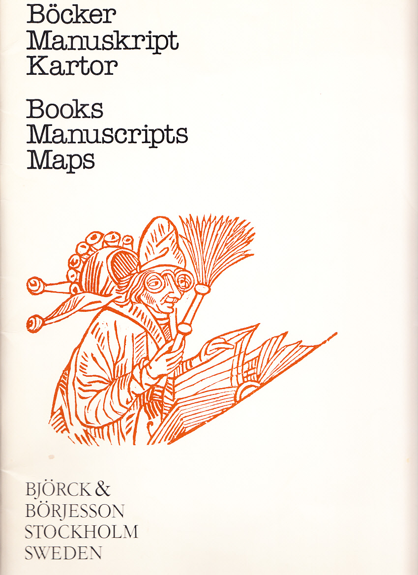 Catalogue 485. Böcker, Manuskript, Kartor / Book, Manuscripts, Maps. [Utg. av] Björck & Börjesson.