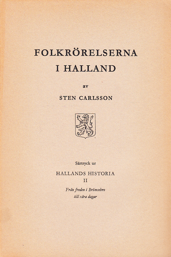Folkrörelser i Halland.