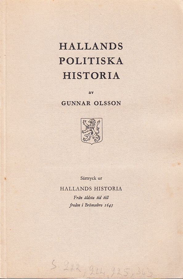 Hallands politiska historia.