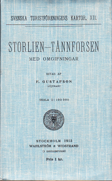 Storlien - Tännforsen med omgifningar. Skala 1:100000. [Utg. av] Wahlström & Widstrand.