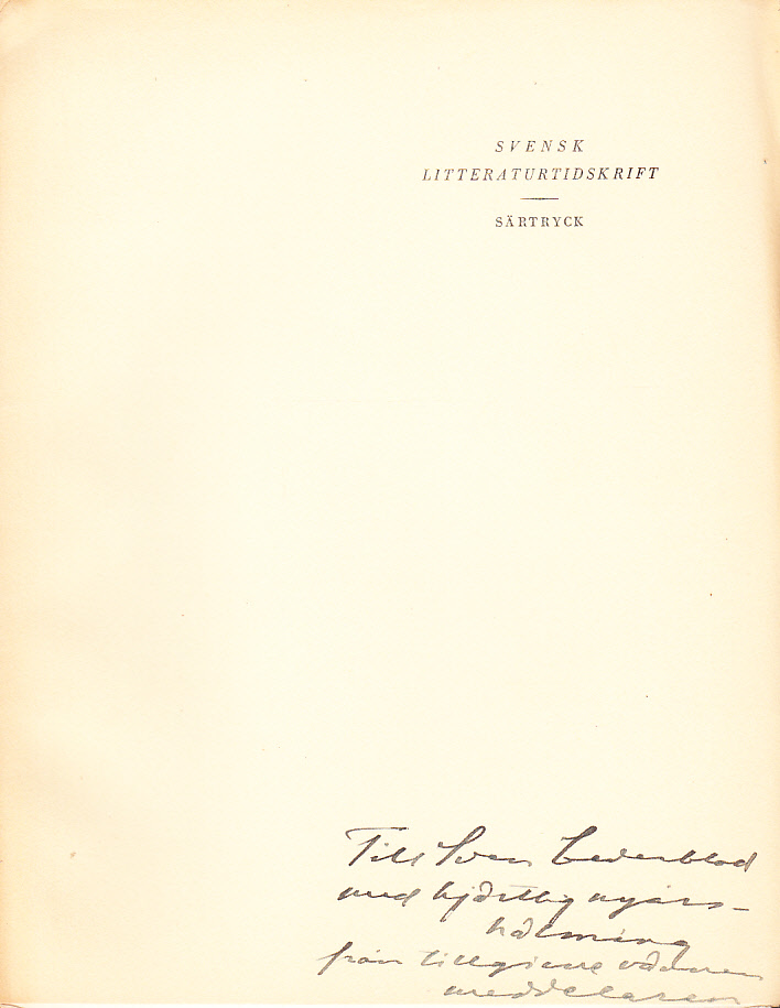 Esaias Tegnér, Euphrosyne Palm och Emili Selldén. Några Tegnérdokument. Meddelade [= rubrik].