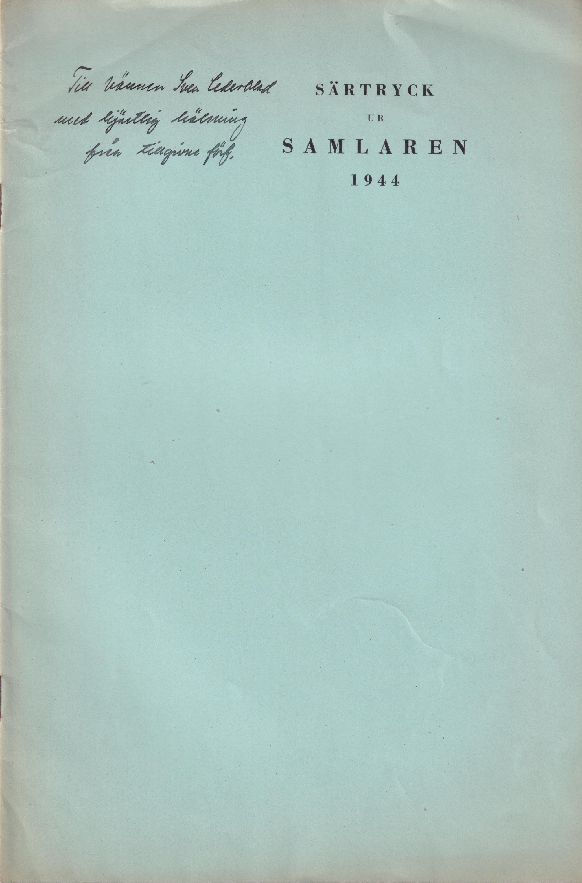 Unionskrisen 1905 återspeglad hos några samtida diktare [= rubrik].