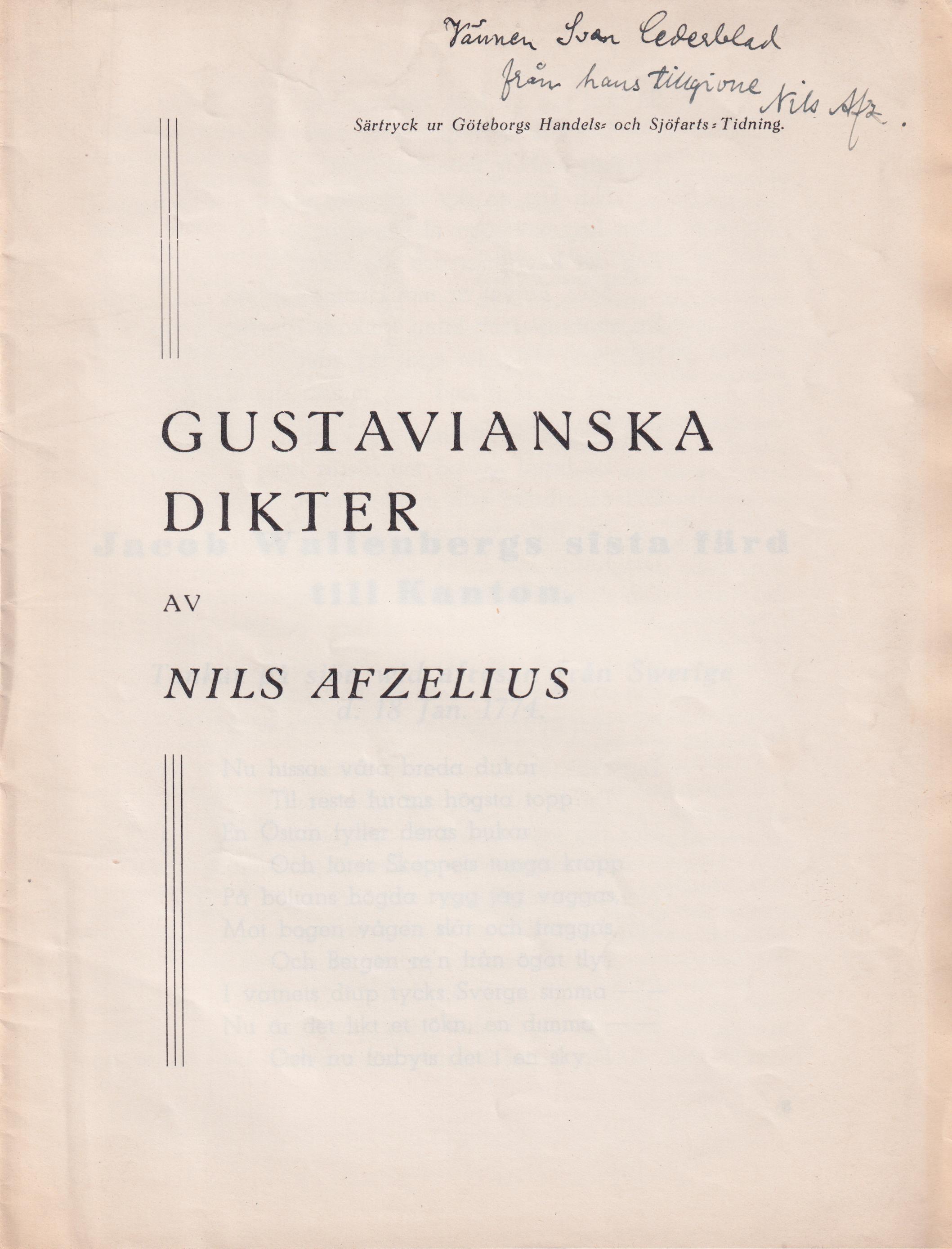 Gustavianska dikter.