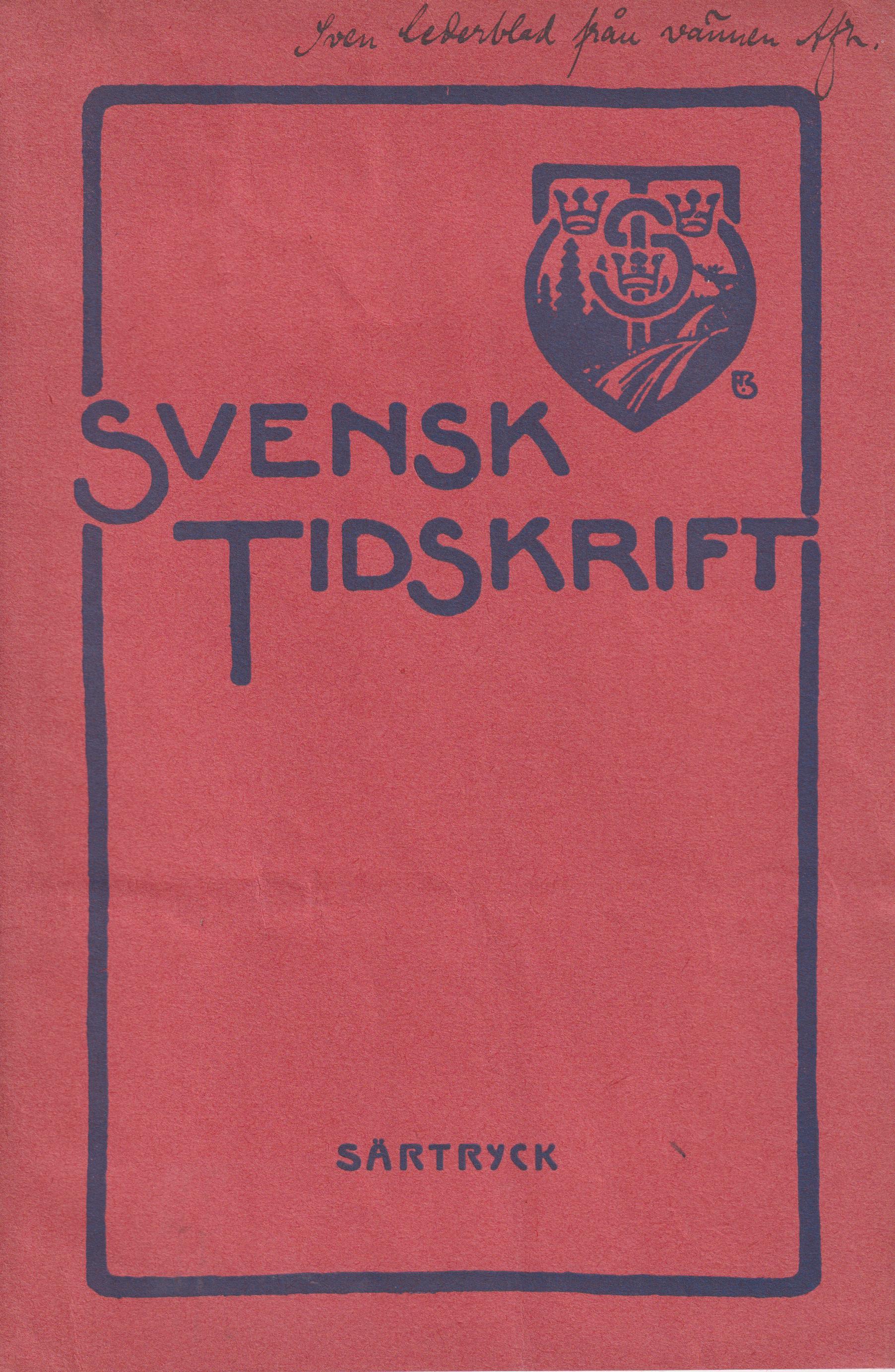 Finlands svenska lyrik. Ett urval [= rubrik].
