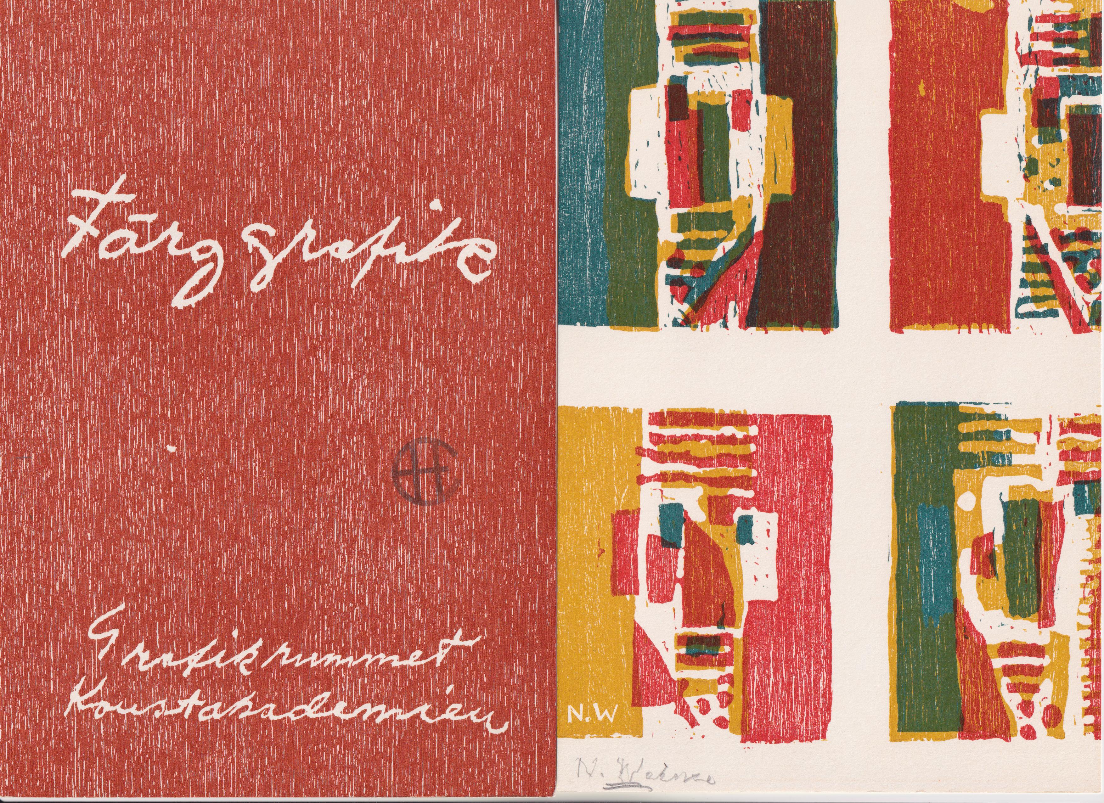 Färggrafik. [Grafiska sällskapet presenterar Nalle Werner 3 - 25 feb, 1968] [Utg. av] Grafikrummet, Konstakademien.