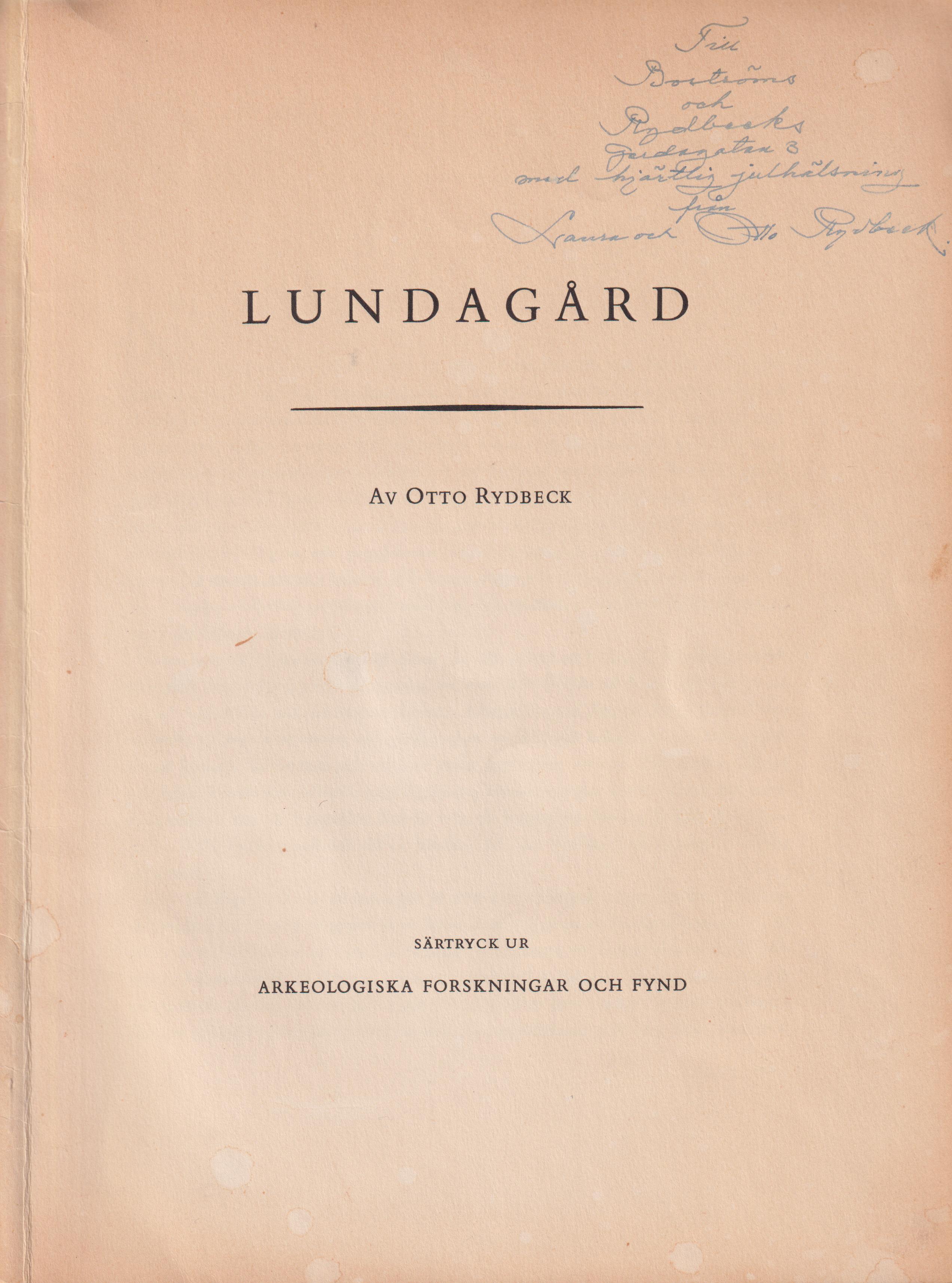 Lundagård [= rubrik].