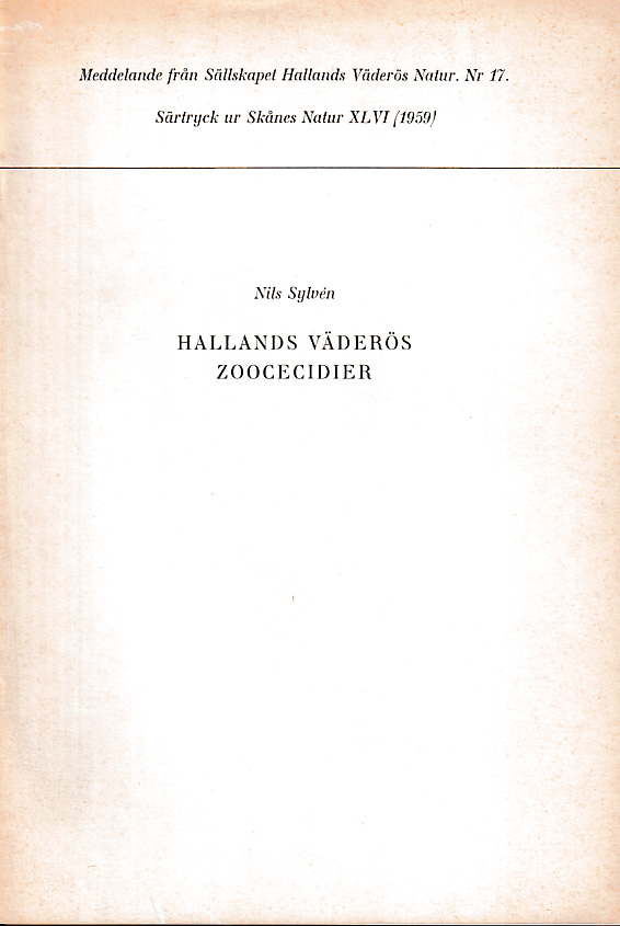 Hallands Väderös zoocecidier [= rubrik].