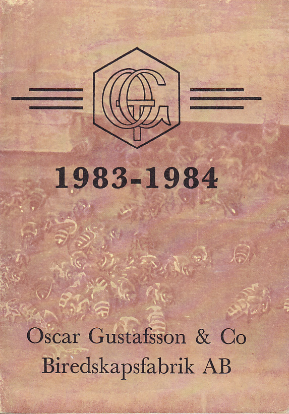 Biredskap. Katalog 1983. Oscar Gustafsson & Co, Biredskapsfabrik AB.