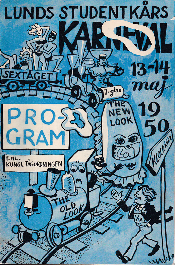 Lunds Studentkårs Jubel-Karnevalståg [den 13-14 maj] 1950. Program. [Jubileumskarneval].