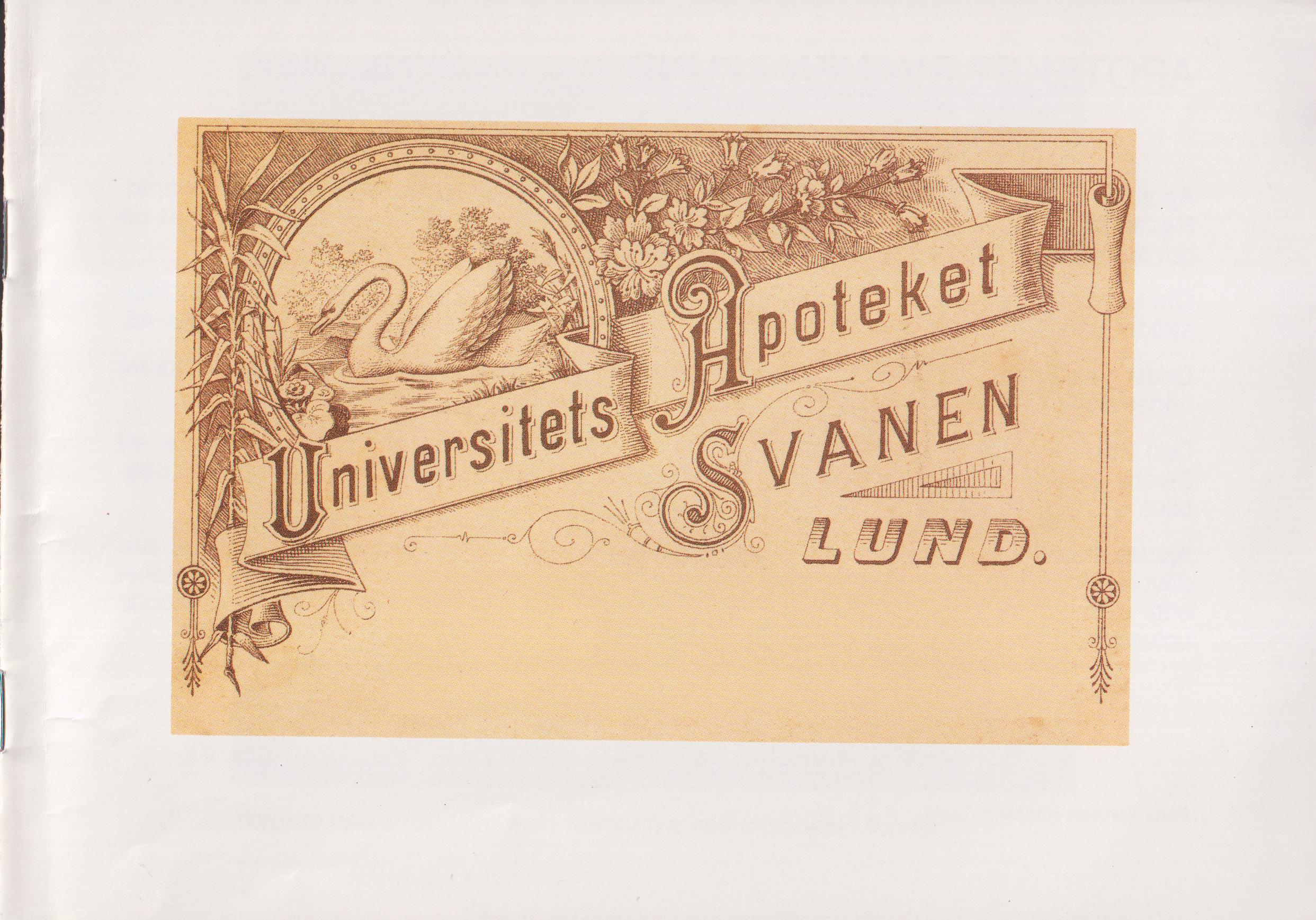 Universitetsapoteket Svanen Lund [= omslagstitel].
