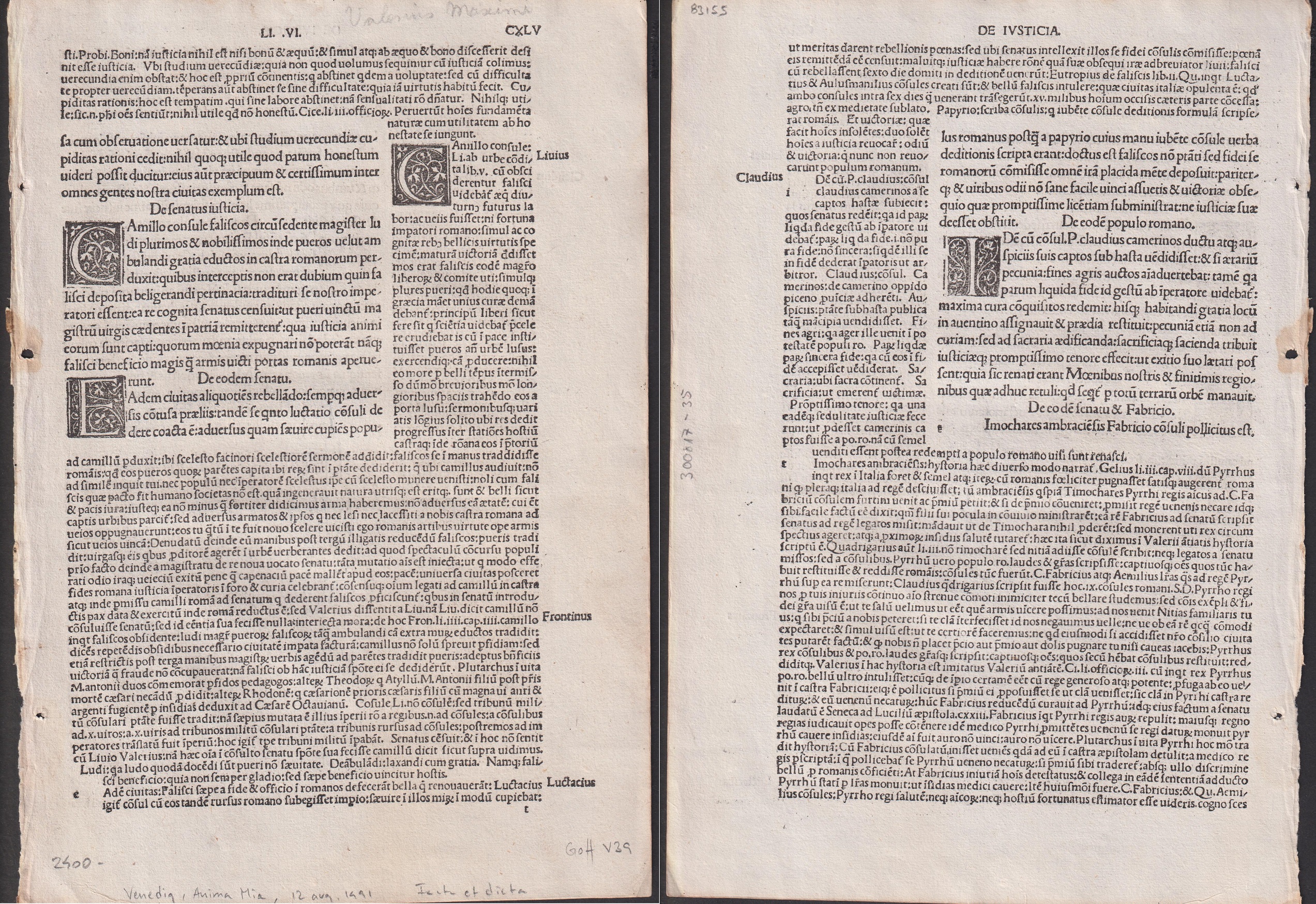 Facta et dicta memorabilia. Comm: Oliverius Arzignanensis.