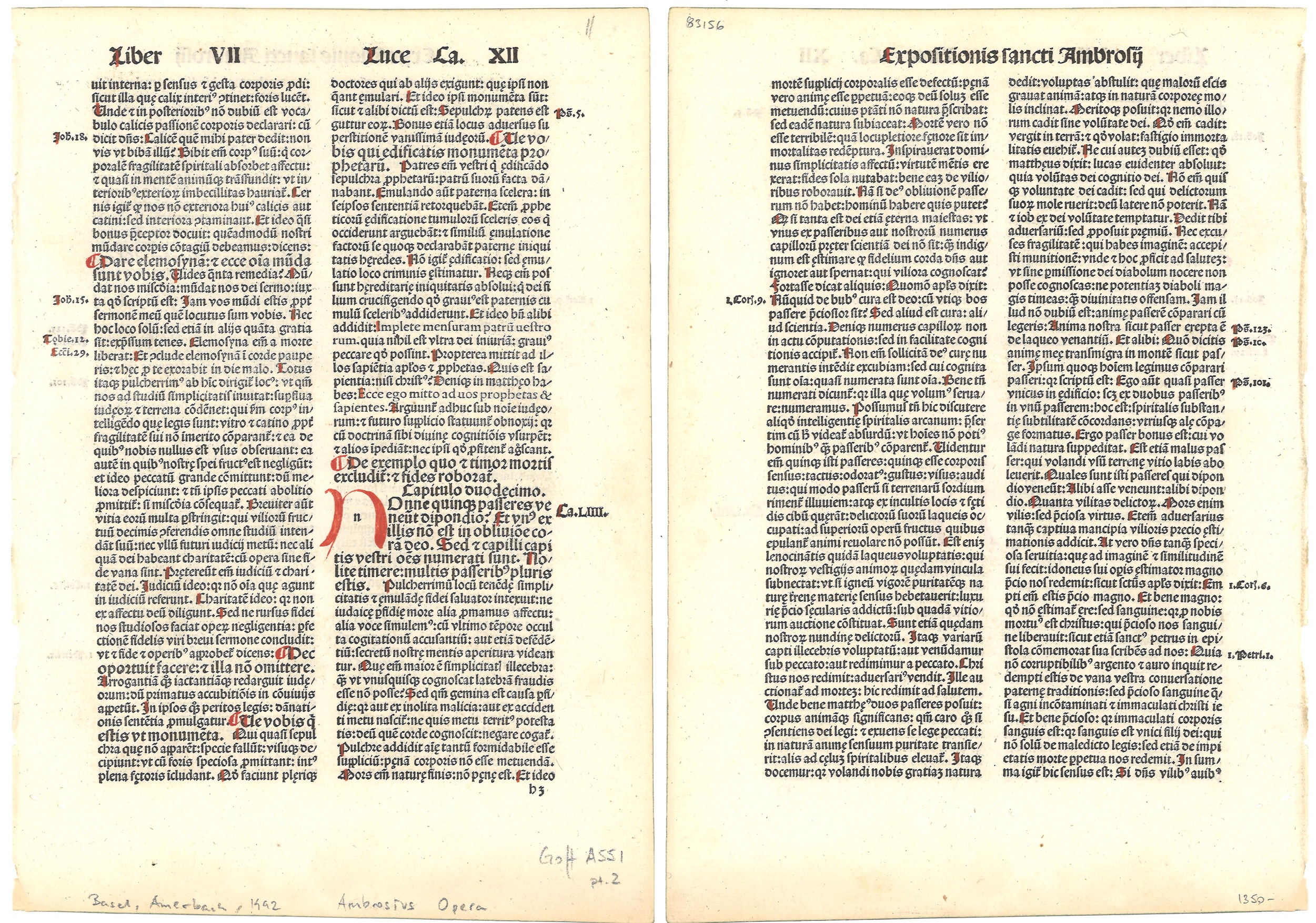 Opera. Ed: Johann Amerbach, Johannes (Heynlin) de Lapide. [Part 2].