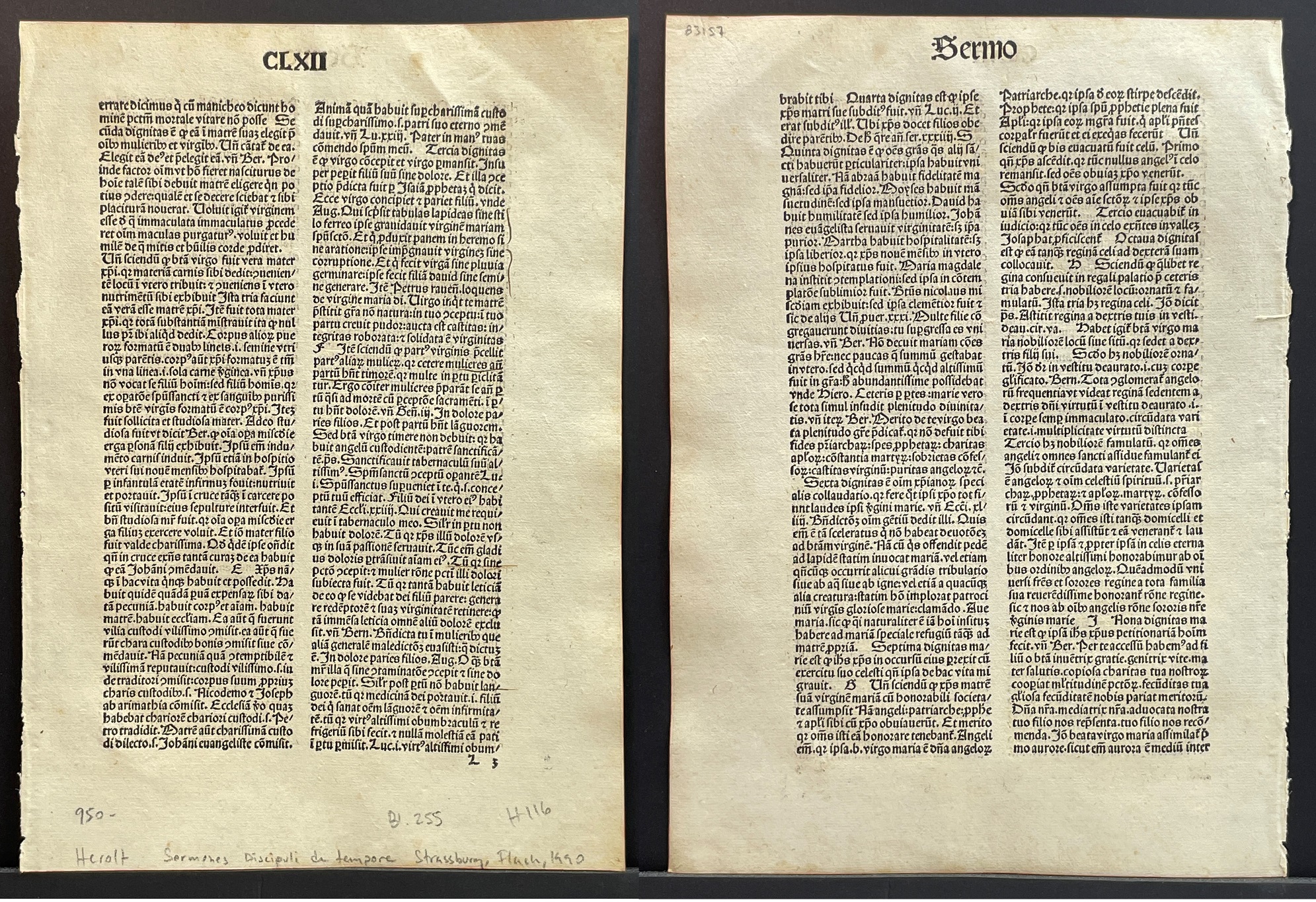 Sermones Discipuli de tempore et de sanctis cum promptuario exemplorum et miraculis Beatae Mariae Virginis.