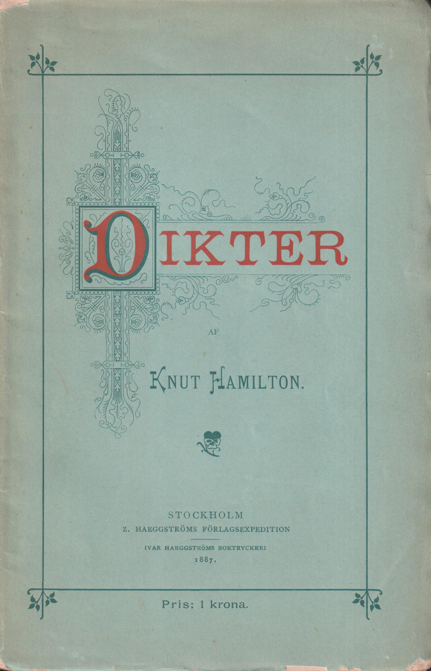 Dikter af Knut Hamilton.