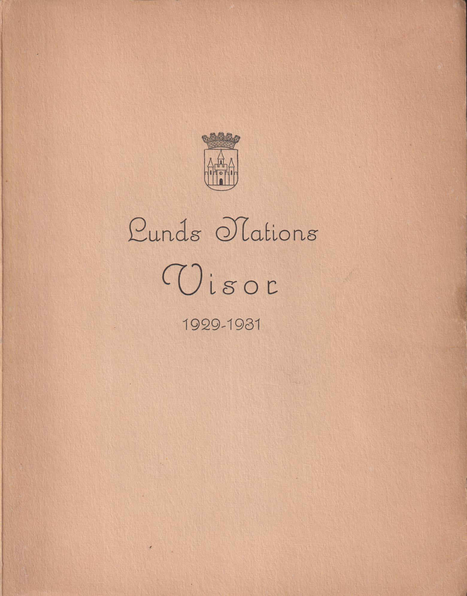 Visor och annat från fester inom Lunds nation 1929-1931.